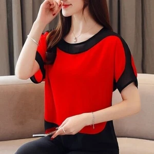 Casual style blouse for women, red color. size L, New Condition - Picture 1 of 6