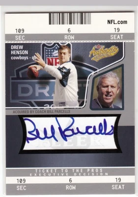 2004 FLEER AUTHENTIX BILL PARCELLS AUTOGRAPH SP #27/250 - Image 1 of 2