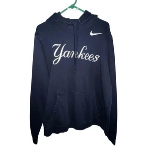 Nike New York Yankees Navy Dri‑FIT Player Performance Hooded Sweatshirt Men XL - Picture 1 of 8