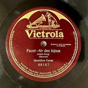 Geraldine Farrar - "Vision Fugitive" (from Faust) Gramophone SP Records - Picture 1 of 2