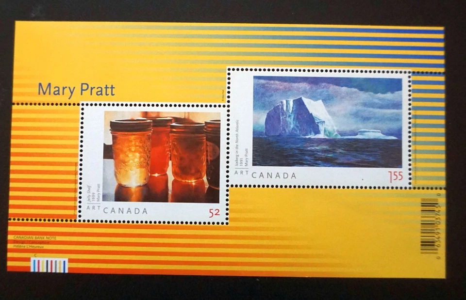 CANADA SC# 2212 Paintings by MARY PRATT Canadian Artist art SOUVENIR SHEET 2007 - Image 1 of 1