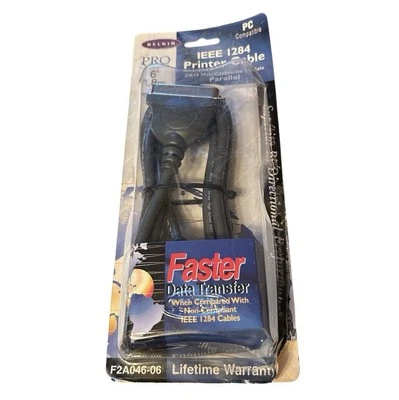 BELKIN PRO SERIES IEEE 1284 PARALLEL PRINTER CABLE DB25 MALE/CENTRONICS 36 MALE  - Image 1 of 2