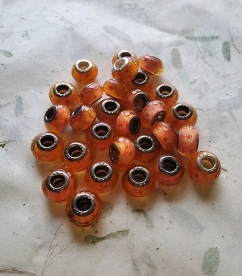 Lote de 29 cuentas europeas de plata de ley 925 conjunto de 29 cuentas para hacer brazaletes de joyería  Foto 1 de 4