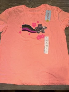 Camiseta gráfica manga corta 'flor' lentejuelas abatibles para niñas XL- Cat & Jack. Q - Imagen 1 de 4