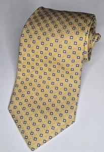 Corbata Brooks Bothers para hombre geométrica azul cuadrados con Starbursts, dorada, 61" L X 3,5" W  - Imagen 1 de 5