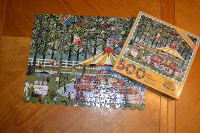 500 pc corkboard puzzle, Ceaco Going For The Brass Ring, Jane Wooster Scott - Image 1 of 4