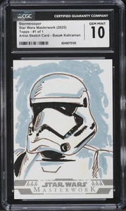 2025 Topps Star Wars Masterwork Stormtrooper Sketch Card #1/1 CGC GEM MINT 10 - Picture 1 of 2