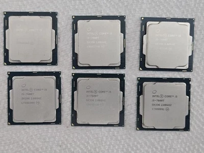 Lot of 6 Intel 7th Gen, i5-7600T (SR336) FCLGA1151 Socket CPU's. Clean Pulls. - Image 1 of 4