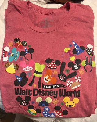 Disney Parks Walt Disney World Shirt Women’s Pink sz XL - EUC  - Image 1 of 4