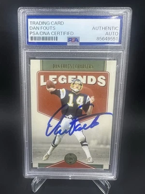 Dan Fouts Signed 2022 Panini Legacy Legends IP Auto PSA/DNA San Diego Chargers - Image 1 of 2