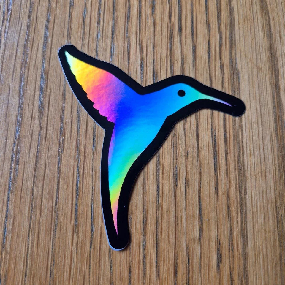 USHUAIA IBIZA HOLOGRAPHIC HUMMINGBIRD 2025 STICKER - IBIZA CLUB POSTERS - DJ - Image 1 of 1