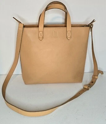 MADEWELL Transport Leather Tote Crossbody SMALL Bag Natural Monogram - Image 1 of 4