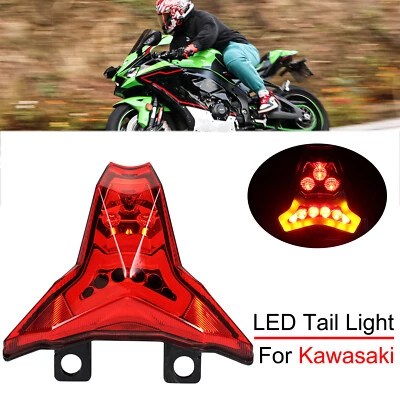 Luz trasera LED integrada de señales de giro para Kawasaki Z1000/R Ninja ZX-10R ZX-10RR Foto 1 de 4