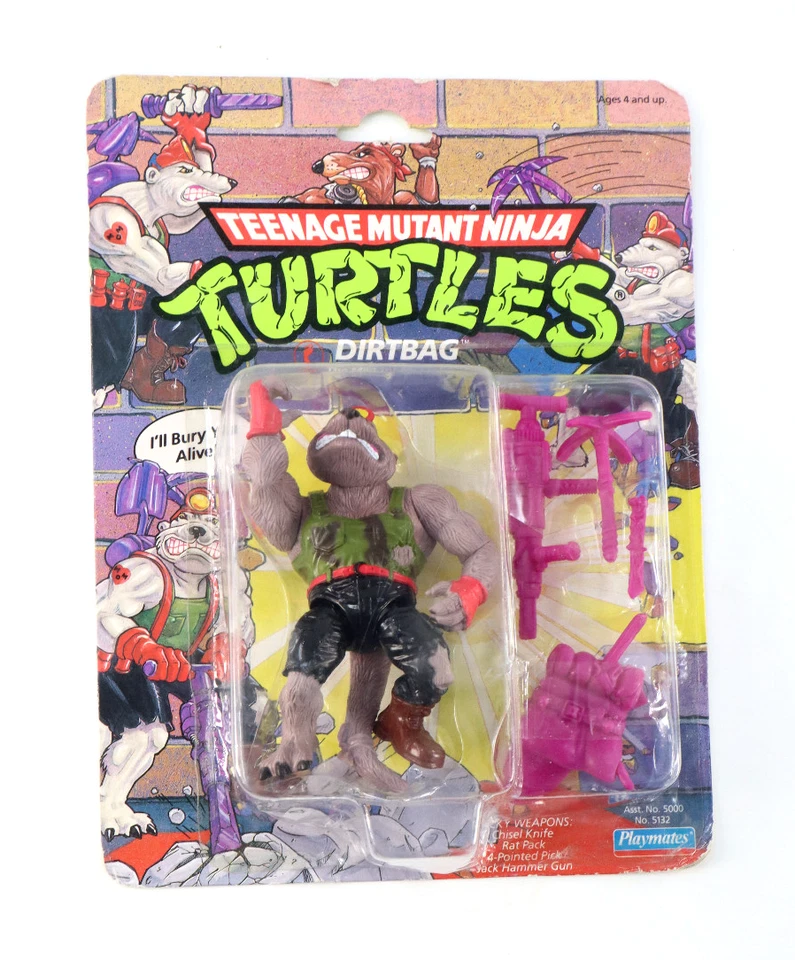 Dirt Bag Dirtbag Teenage Mutant Ninja Turtles TMNT 1991 Playmates New Sealed - Image 1 of 4