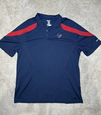 Official NFL Reebok Houston Texans Embroidered AFC South & Logo Polo Size XXL - Изображение 1 из 4