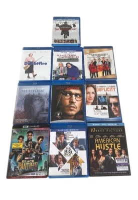 Blu-ray Lot Of 10 Assorted Movies The Revenant Secret Window American Hustle - Image 1 of 4