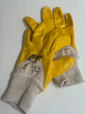 12 Paar Nitras 03400 Nitrilhandschuhe Montagehandschuhe gelb Größe 8-10 - Bild 1 von 4