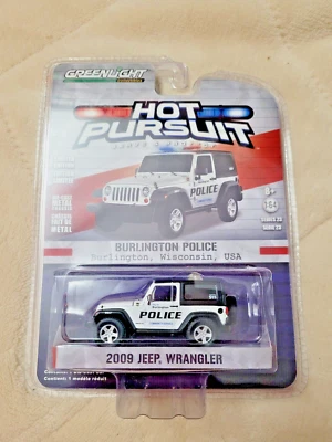 Greenlight Hot Pursuit 2009 Jeep Wrangler Burlington Police Wisconsin - Image 1 of 4