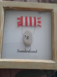 Football Pebble Art Frames. - Picture 1 of 2