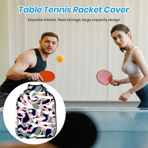 Ping-pong Paddle Case Large Capacity Storage Bag Table Tennis Pickleball Racket - Picture 1 of 14