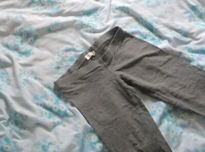 TopShop Soft Grey Cotton Petite Size 6 Basic Cropped Leggings - Picture 1 of 2