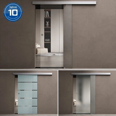 Glasschiebetür komplettset Softclose Zimmertür Schwebetüren H:205/215cm 8mm ESG - Bild 1 von 4