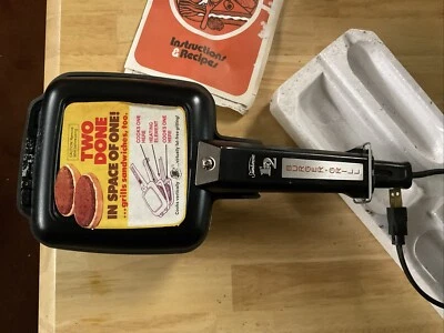 VINTAGE 1976 Sunbeam 1 or 2 Burger Grill and cord - Image 1 of 4