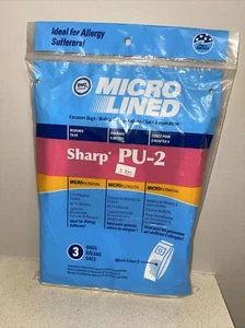 (3) Vacuum Bags for Sharp PU-2 Replacement Bag PU2 - Picture 1 of 2