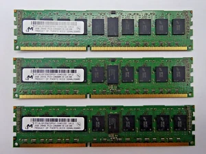 Micron 6GB (3x2GB) Server-DDR3 MT18JSF25672PDZ-1G4D1DD PC3-10600R ECC #R1294 - Bild 1 von 2