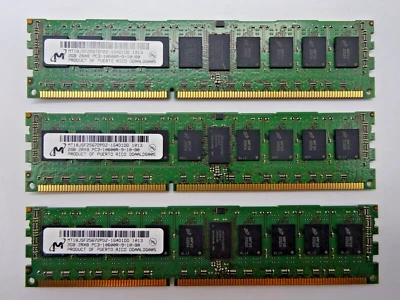 Micron 6GB (3x2GB) Server-DDR3 MT18JSF25672PDZ-1G4D1DD PC3-10600R ECC #R1294 - Bild 1 von 2
