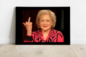 Betty White-Celebrity Shooting Middle Finger-Flipping Bird-952 - Picture 1 of 5