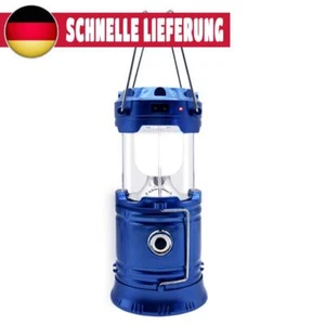 Teleskop-Notfalllampe für Zelte, tragbare Solar-LED-Außenzeltleuchten (Blau US) - Bild 1 von 9