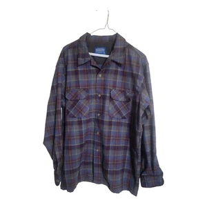 Pendleton Shirt Men L Board Work Rancher Flannel Western Preppy Cowboy 1956 - Picture 1 of 8
