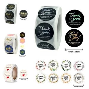 ❤️50Pcs 1 Inch Thank You For Supporting My Business Stickers! 5 Designs You Pick - Picture 1 of 24