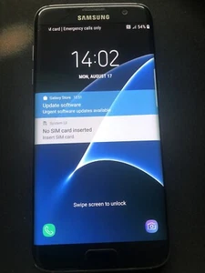 Samsung Galaxy S7 edge SM-G935T - 32GB - Blue Coral (T-Mobile) Damaged. LCD - Picture 1 of 2