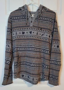 Volcom Ole Fair Isle Hoodie Sweatshirt Size Medium - Picture 1 of 4