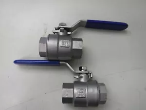 (TWO) PAIR 3/4" SEA-DOG LINE FEMALE 316 S.S. FULL PORT BALL VALVE WOG 1000 - Picture 1 of 2