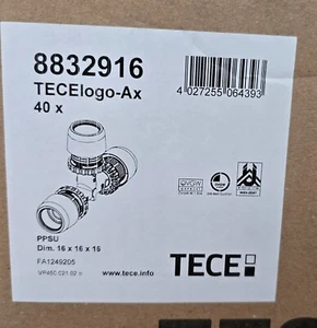 140 x Tece logo-Ax TECElogo pieza en T Ø 16x16x16mm, PPSU 8832916 - Imagen 1 de 3