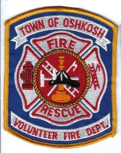 Town of Oshkosh (Winnebago County) WI Wisconsin Volunteer Fire Rescue patch NEW! - Picture 1 of 1