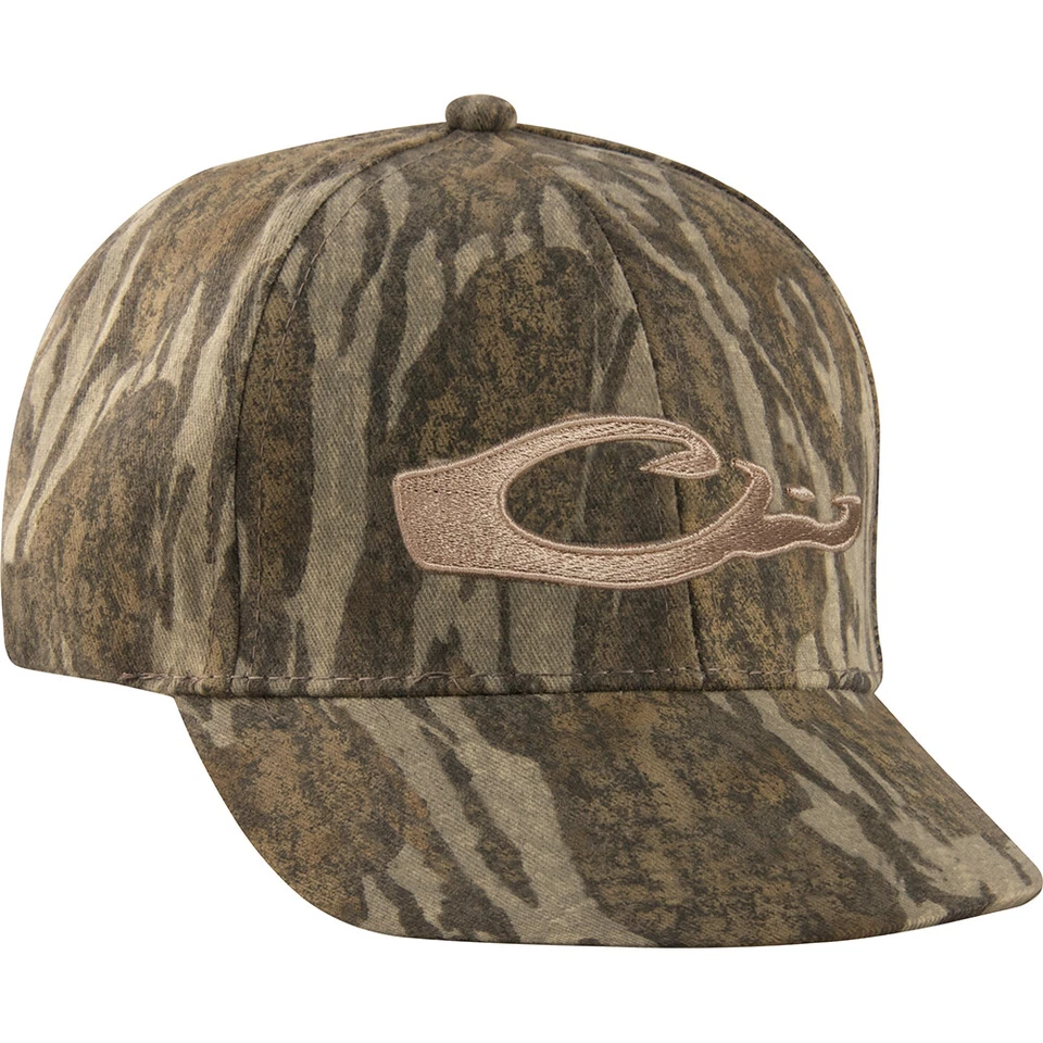 Drake Waterfowl Systems Flat Bill Cotton Mossy Oak Bottomland Camo Snapback Cap