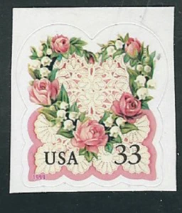 Scott #3274....33 Cent...Flower Heart...3 Stamps - Picture 1 of 1