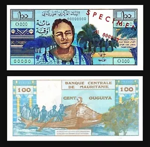 Mauritania 100 Ouguiya SPECIMEN 1973 - P.1s. UNC - Picture 1 of 1