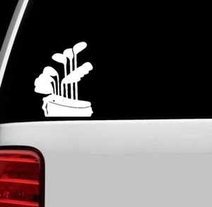 Golf Club Set Decal Sticker Iron Driver Putter Tee for Car Window Golf Bag - Picture 1 of 3