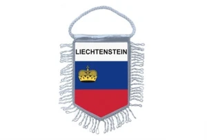 Mini Banner Fahne Wimpel Fenster Spiegel Autos Länderbanner Liechtenstein - Bild 1 von 1