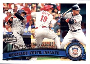 2011 Topps DIAMOND ANNIVERSARY LIMITED EDITION #134 Carlos Gonzalez Joey Votto