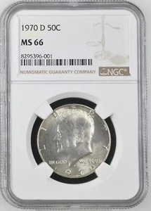 1970 D Kennedy Half Dollar 50C NGC MS66 8295396-001 - Picture 1 of 4