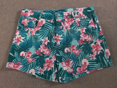 Caribbean Joe Bermudas Pantalones Cortos Mujer 12 Tropical Verano Selva Bosque Floral 32x4 Foto 1 de 4