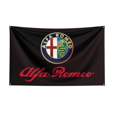banner flag  tapestry size3x2ft [Alfa Romeo]garage room decora 20125 - Image 1 of 4