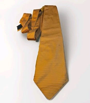 Corbata de seda John w Nordstrom texturizada horizontal a rayas amarilla/naranja brillante funky Foto 1 de 4