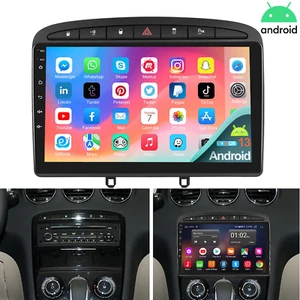 9" Android 13 Car Stereo CarPlay Radio GPS NAVI WiFi RDS For Peugeot 308 408 RCZ - Picture 1 of 13